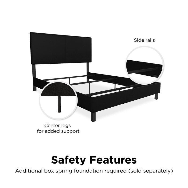 Mendez upholstered deals panel standard bed